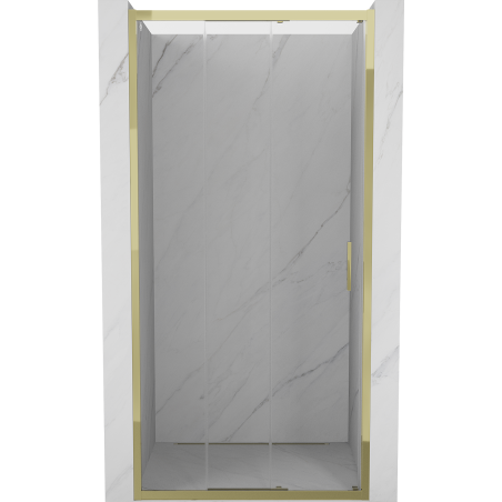Mexen Exo-3S drzwi prysznicowe rozsuwane 95 cm, transparent, złote - 8153-095-000-50-00