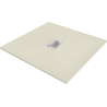 Mexen Hugo brodzik kwadratowy SMC 100 x 100 cm, beżowy, maskownica inox - 42691010-X