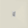 Mexen Hugo brodzik kwadratowy SMC 100 x 100 cm, beżowy, maskownica inox - 42691010-X
