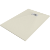 Mexen Hugo brodzik prostokątny SMC 120 x 80 cm, beżowy, maskownica inox - 42698012-X