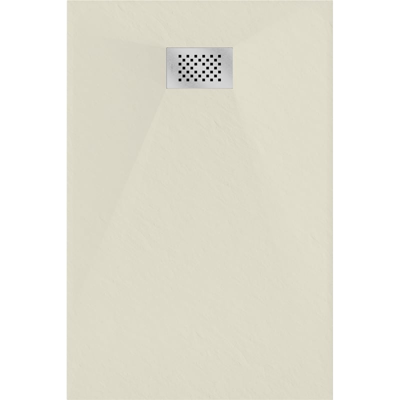 Mexen Hugo brodzik prostokątny SMC 100 x 90 cm, beżowy, maskownica inox - 42699010-X
