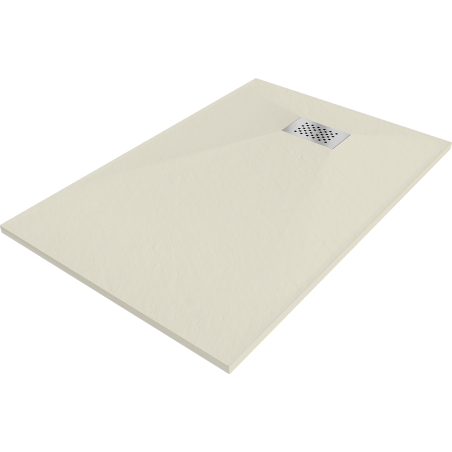 Mexen Hugo brodzik prostokątny SMC 120 x 90 cm, beżowy, maskownica inox - 42699012-X