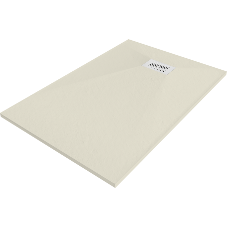 Mexen Hugo brodzik prostokątny SMC 120 x 70 cm, beżowy, maskownica biała - 42697012-W