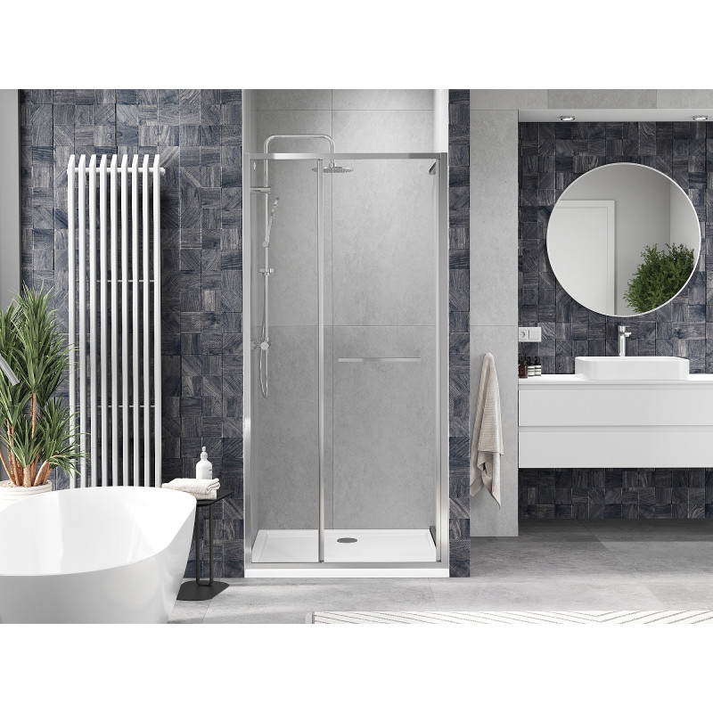 Mexen Linea drzwi prysznicowe rozsuwane 90 cm, transparent, chrom - 8E1-090-000-01-01