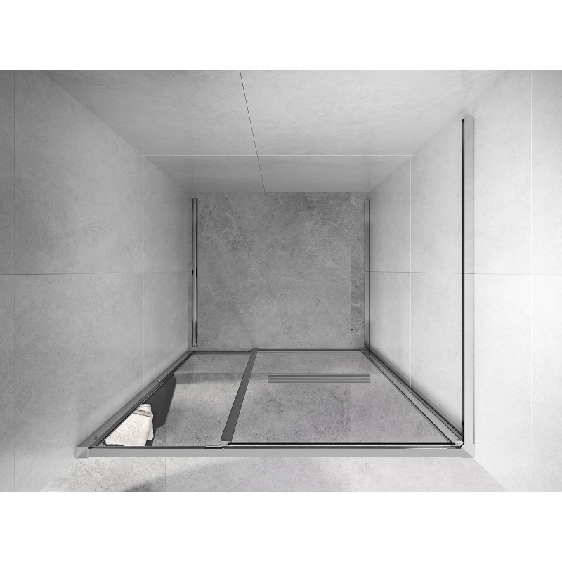 Mexen Linea drzwi prysznicowe rozsuwane 90 cm, transparent, chrom - 8E1-090-000-01-01