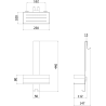 Mexen Brin-1 koszyk łazienkowy z wieszakiem, chrom - 70A8841-00