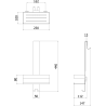 Mexen Brin-1 koszyk łazienkowy z wieszakiem, czarny - 70A8841-70