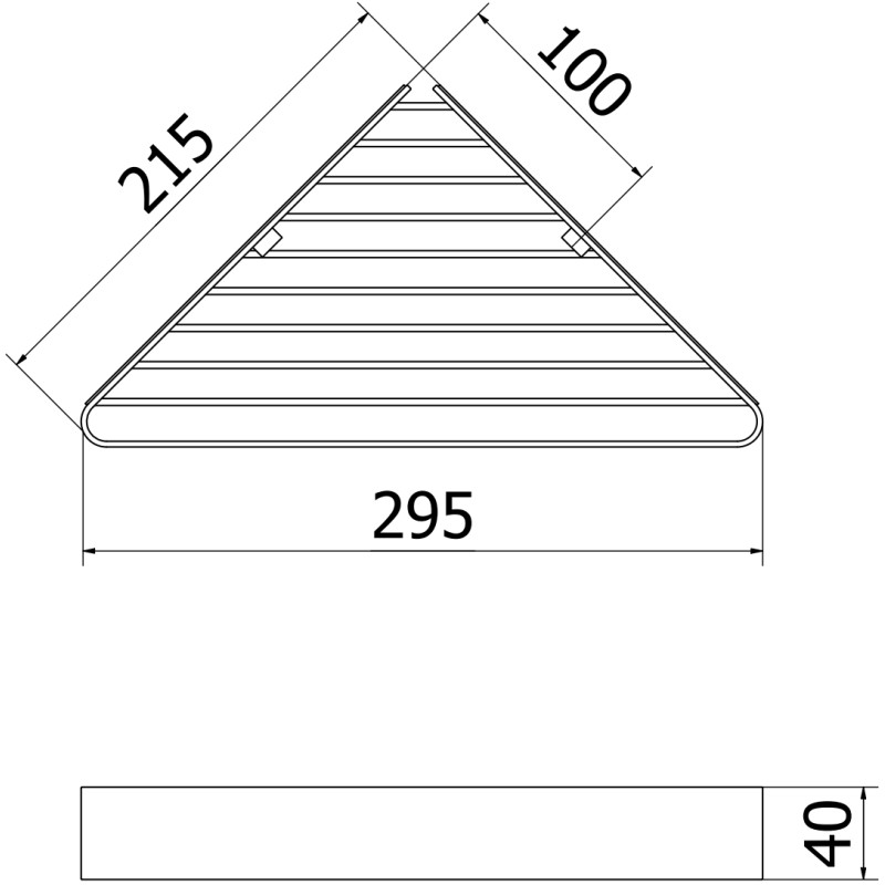 Mexen Evos-C koszyk łazienkowy narożny, miedź szczotkowana - 70A8514-65
