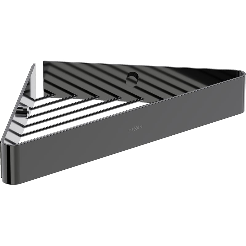 Mexen Evos-C koszyk łazienkowy narożny, black chrome - 70A8514-73