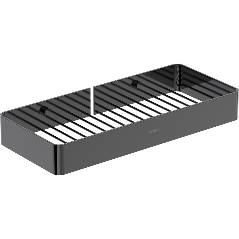 Mexen Evos-L koszyk łazienkowy, black chrome - 70A8714-73