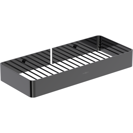 Mexen Evos-L koszyk łazienkowy, black chrome - 70A8714-73