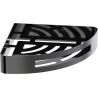 Mexen Laxo-C koszyk łazienkowy narożny, black chrome - 70A8513-73