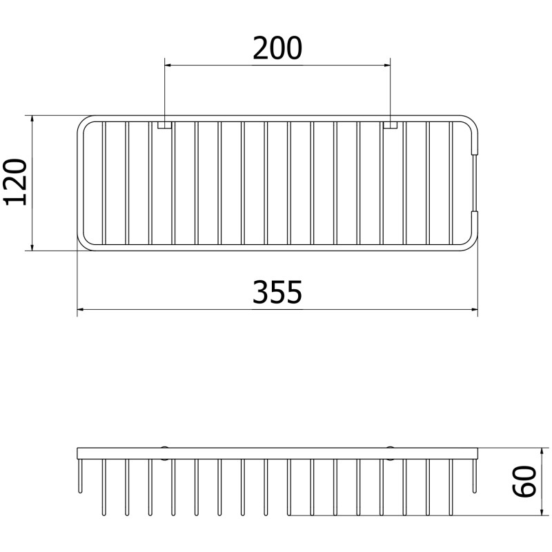 Mexen Uni-L koszyk łazienkowy, czarny - 70A8719-70
