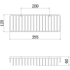 Mexen Uni-L koszyk łazienkowy, czarny - 70A8719-70