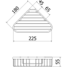 Mexen Uni-T koszyk łazienkowy narożny, chrom - 70A8520-00