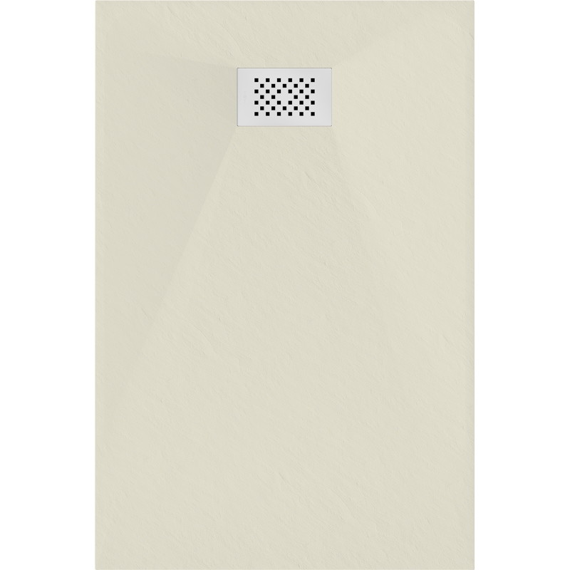 Mexen Hugo brodzik prostokątny SMC 100 x 90 cm, beżowy, maskownica biała - 42699010-W