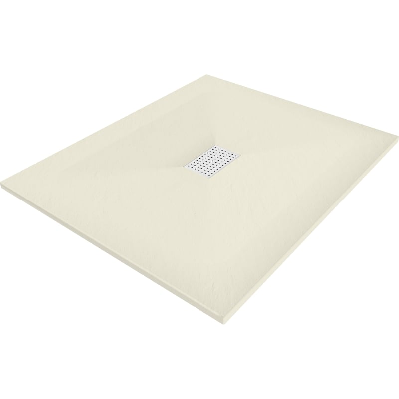 Mexen Hugo brodzik prostokątny SMC 120 x 100 cm, beżowy, maskownica biała - 42691012-W