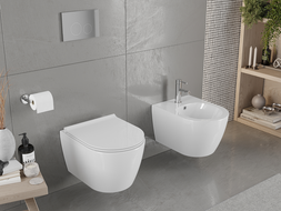 Mexen Carmen miska wc Rimless z deską wolnoopadającą slim, duroplast, biała połysk - 30880500
