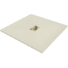 Mexen Hugo brodzik kwadratowy SMC 90 x 90 cm, beżowy, maskownica złota - 42699090-G