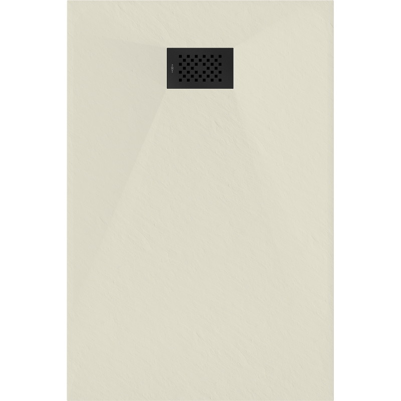 Mexen Hugo brodzik prostokątny SMC 120 x 70 cm, beżowy, maskownica czarna - 42697012-B