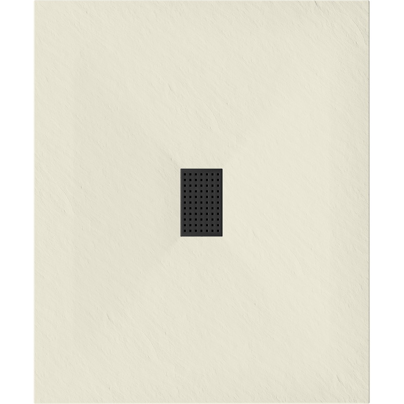 Mexen Hugo brodzik prostokątny SMC 120 x 100 cm, beżowy, maskownica czarna - 42691012-B