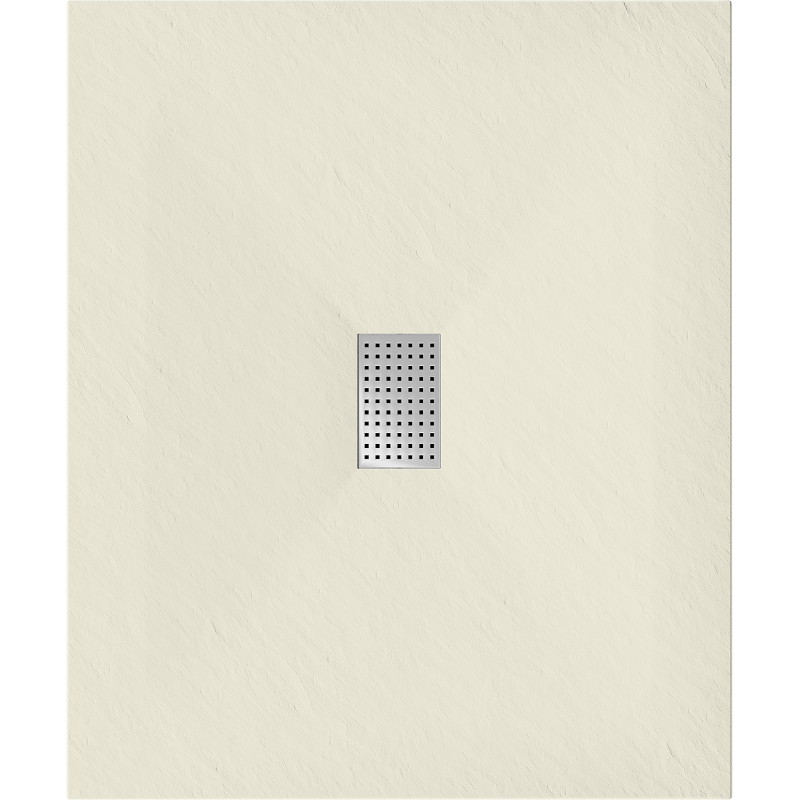 Mexen Hugo brodzik prostokątny SMC 120 x 100 cm, beżowy, maskownica inox - 42691012-X