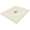 Mexen Hugo brodzik prostokątny SMC 120 x 100 cm, beżowy, maskownica inox - 42691012-X