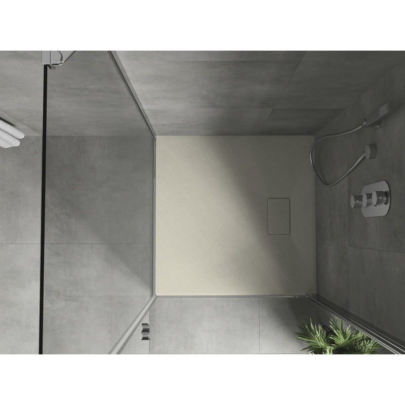 Mexen Hugo brodzik kwadratowy SMC 80 x 80 cm, beżowy - 42698080