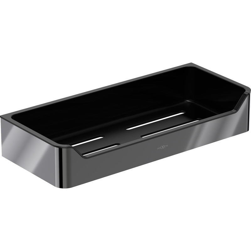 Mexen Rivon-L koszyk łazienkowy, black chrome - 70A8725-73