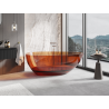 Mexen Glass earth wanna wolnostojąca transparentna 170 x 85 cm, korek chrom - 58061708505