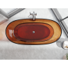 Mexen Pure earth wanna wolnostojąca transparentna 170 x 80 cm, korek chrom - 58071708005