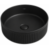 Mexen Grovo umywalka nablatowa ryflowana 35 x 35 cm, czarna mat - 22303585