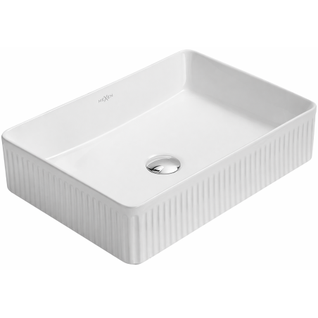 Mexen Grovo umywalka nablatowa ryflowana 51 x 37 cm, biała - 22305100