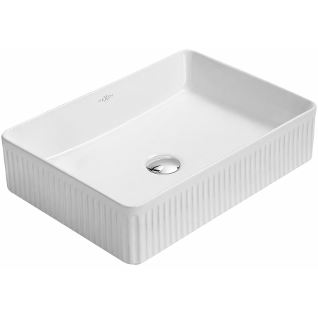 Mexen Grovo umywalka nablatowa ryflowana 50 x 34 cm, biała - 22305000