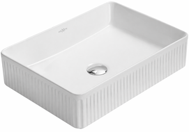 Mexen Grovo umywalka nablatowa ryflowana 50 x 34 cm, biała - 22305000