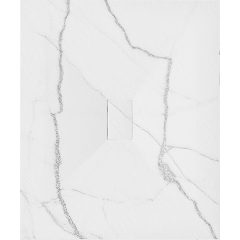 Mexen Hugo brodzik prostokątny SMC 120 x 100 cm, biały kamień - 42151012