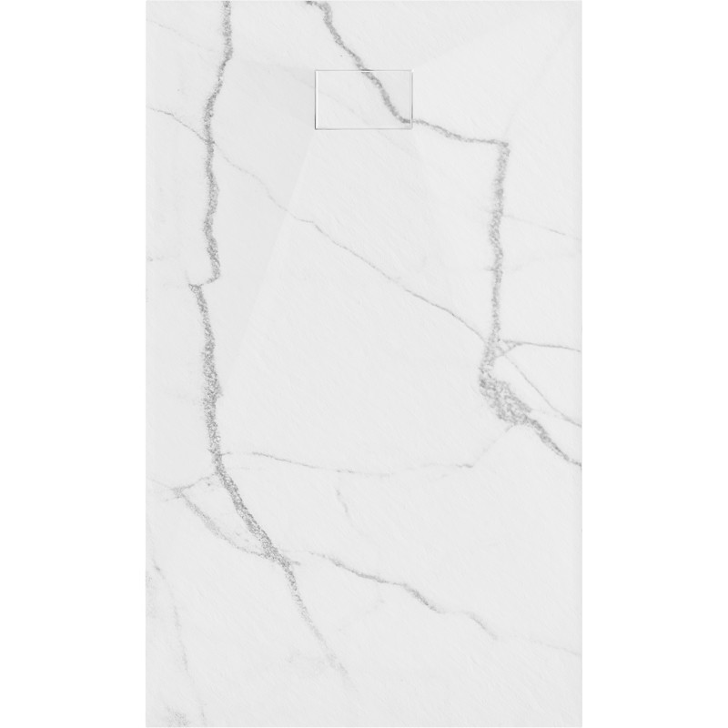 Mexen Hugo brodzik prostokątny SMC 140 x 70 cm, biały kamień - 42157014