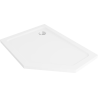 Mexen Flat brodzik pięciokątny slim lewy 90 x 80 cm, biały, syfon chrom - 41P108090L