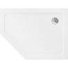 Mexen Flat brodzik pięciokątny slim prawy 100 x 80 cm, biały, syfon chrom - 41P108010R