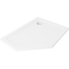 Mexen Flat brodzik pięciokątny slim prawy 100 x 90 cm, biały, syfon chrom - 41P109010R