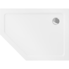 Mexen Flat brodzik pięciokątny slim prawy 100 x 90 cm, biały, syfon chrom - 41P109010R