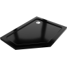 Mexen Flat brodzik pięciokątny slim prawy 100 x 90 cm, czarny, syfon chrom - 41P709010R