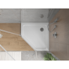 Mexen Flat brodzik pięciokątny slim 90 x 90 cm, biały, syfon chrom - 41P109090
