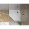 Mexen Flat brodzik pięciokątny slim 100 x 100 cm, biały, syfon chrom - 41P101010