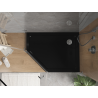 Mexen Flat brodzik pięciokątny slim prawy 90 x 80 cm, czarny, syfon chrom - 41P708090R