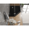 Mexen Flat brodzik pięciokątny slim prawy 100 x 80 cm, czarny, syfon chrom - 41P708010R
