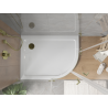Mexen Flat brodzik półokrągły slim lewy 90 x 80 cm, biały, syfon złoty - 41108090L-G