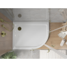 Mexen Flat brodzik półokrągły slim lewy 120 x 80 cm, biały, syfon złoty - 41108012L-G
