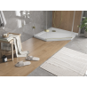Mexen Flat brodzik pięciokątny slim 90 x 90 cm, biały, syfon złoty - 41P109090-G