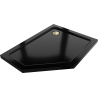 Mexen Flat brodzik pięciokątny slim prawy 100 x 80 cm, czarny, syfon złoty - 41P708010R-G